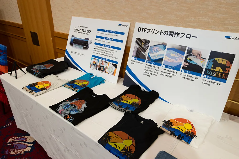 Samples of the Company’s first DTF print. Product used: BN-20D